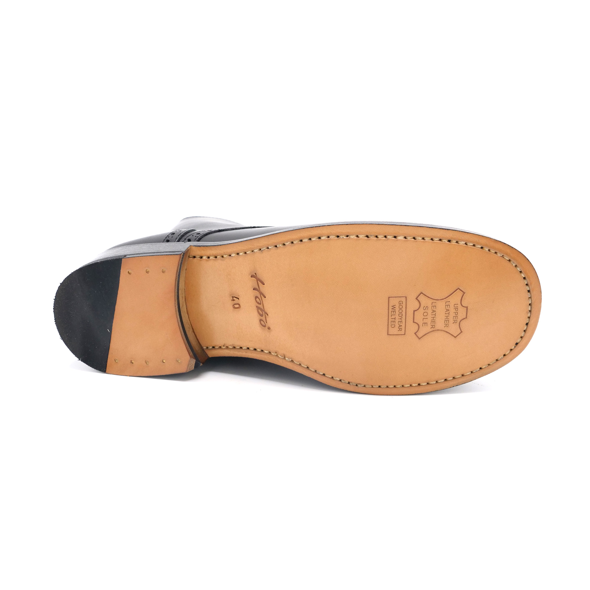 Hobo Charly Derby leather sole black 
