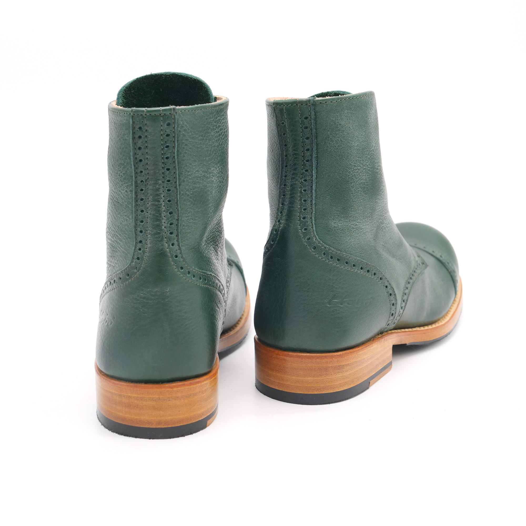 Hobo Charly Derby leather rubber sole rucola green