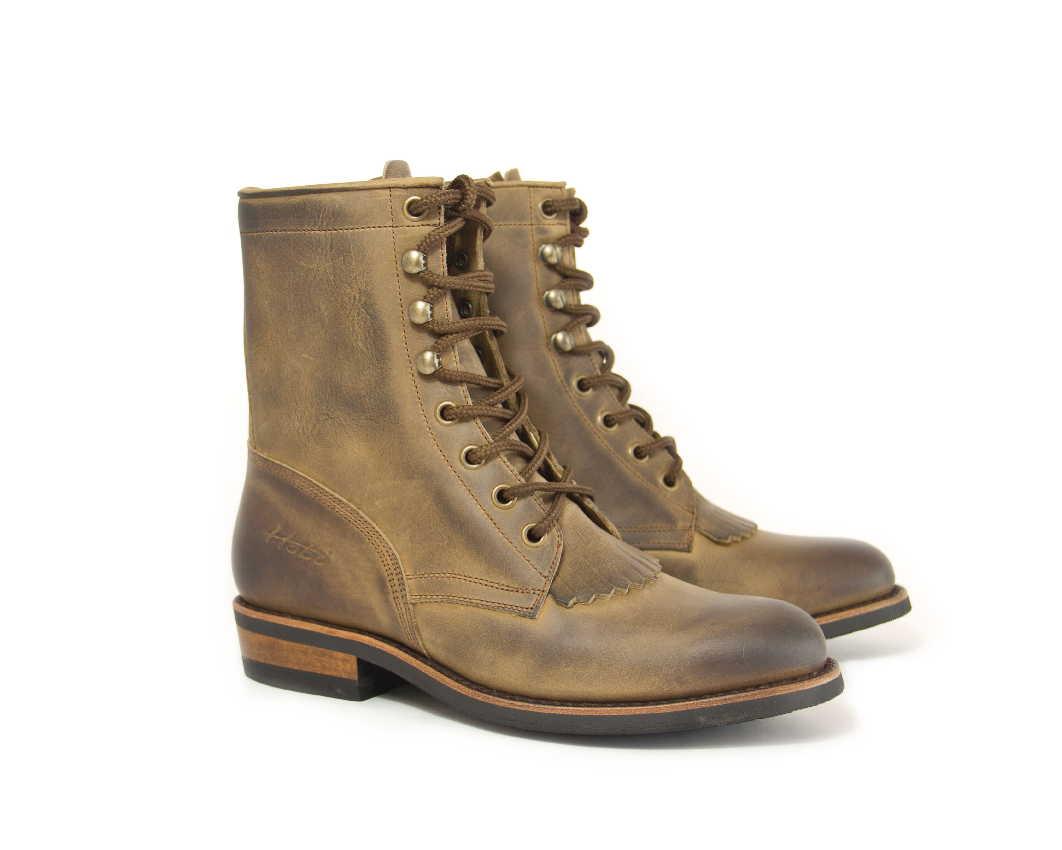 CanCan Schnürstiefelette crazy horse braun western