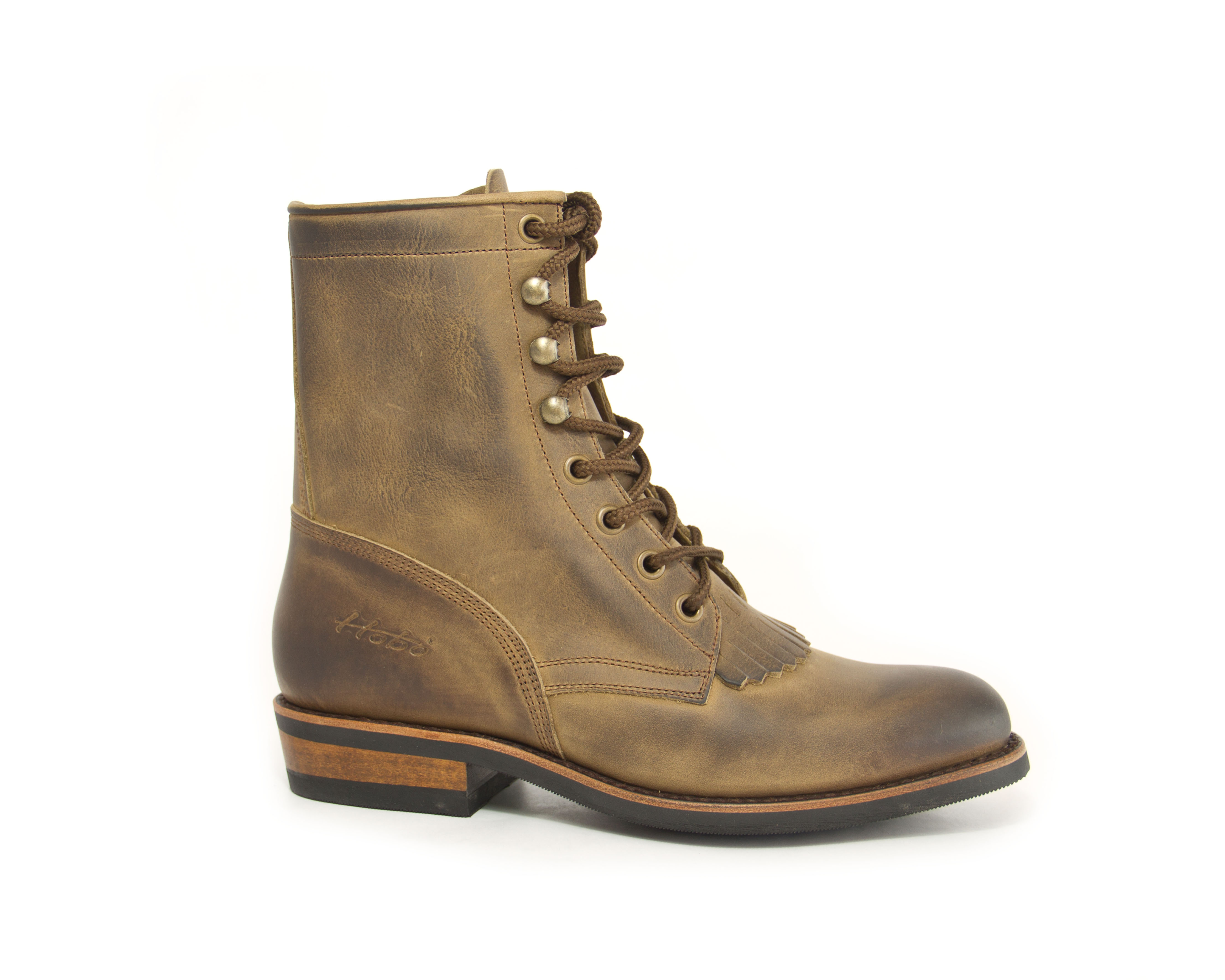 CanCan Schnürstiefelette crazy horse braun Western