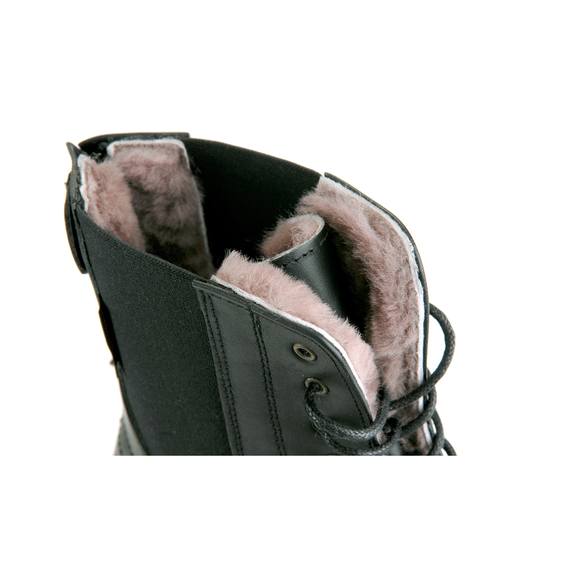 Frosty NF Reitstiefelette black Echtfell schwarz