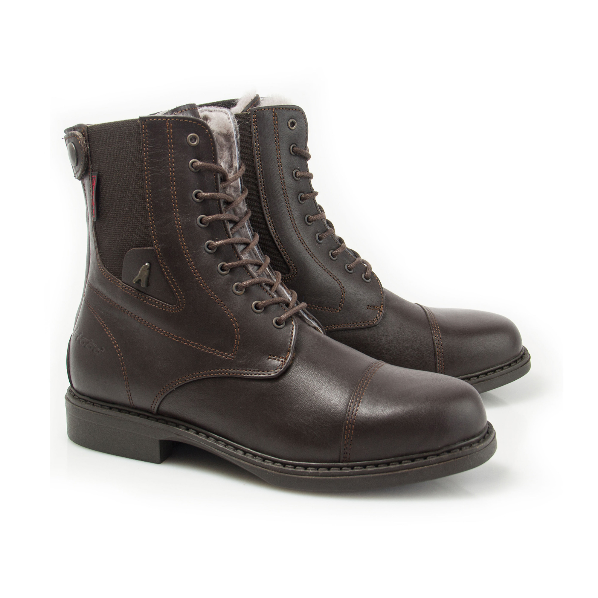 Frosty NF Reitstiefelette mokka Echtfell